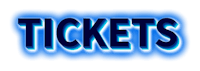 the word tickets on a blue background